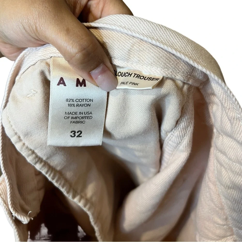 AMO Slouch Trouser Size 32 Pale Pink